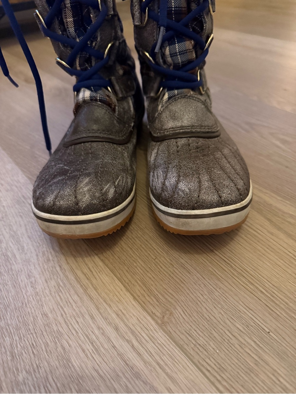 SOREL Tofino Women’s Waterproof Tall Plaid Boots Winter Faux Fur Lace Up Size 10 - Picture 6 of 8